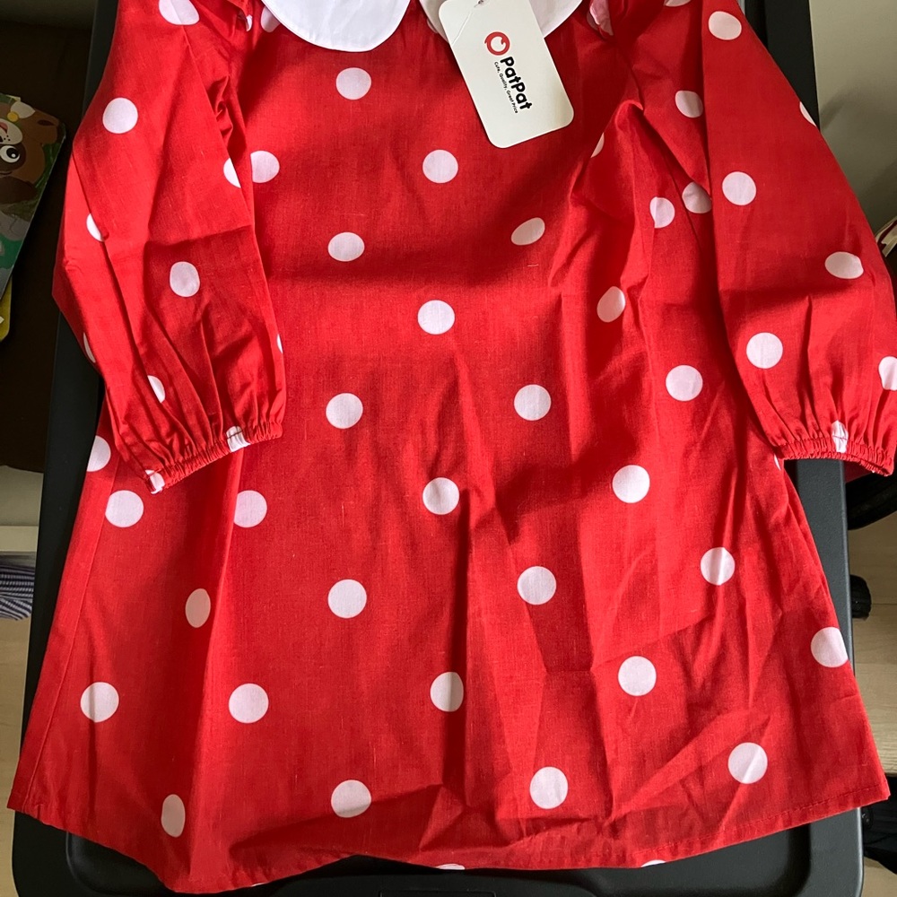 PatPat Red Polka Dot Dress - Picture 3 of 6